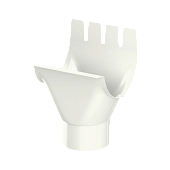 Воронка выпускная D125/100 ПЛД-02-9010-0,6 белый (фото)