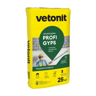 Штукатурка гипсовая Ветонит Профи Гипс 25 кг (фото)