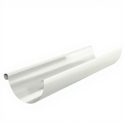 Желоб водосточный D125 (3м) (ПЛД-02-9010-ОН) (фото)