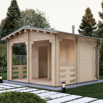 Баня 14 (Стандарт) - брус 44 мм (фото)